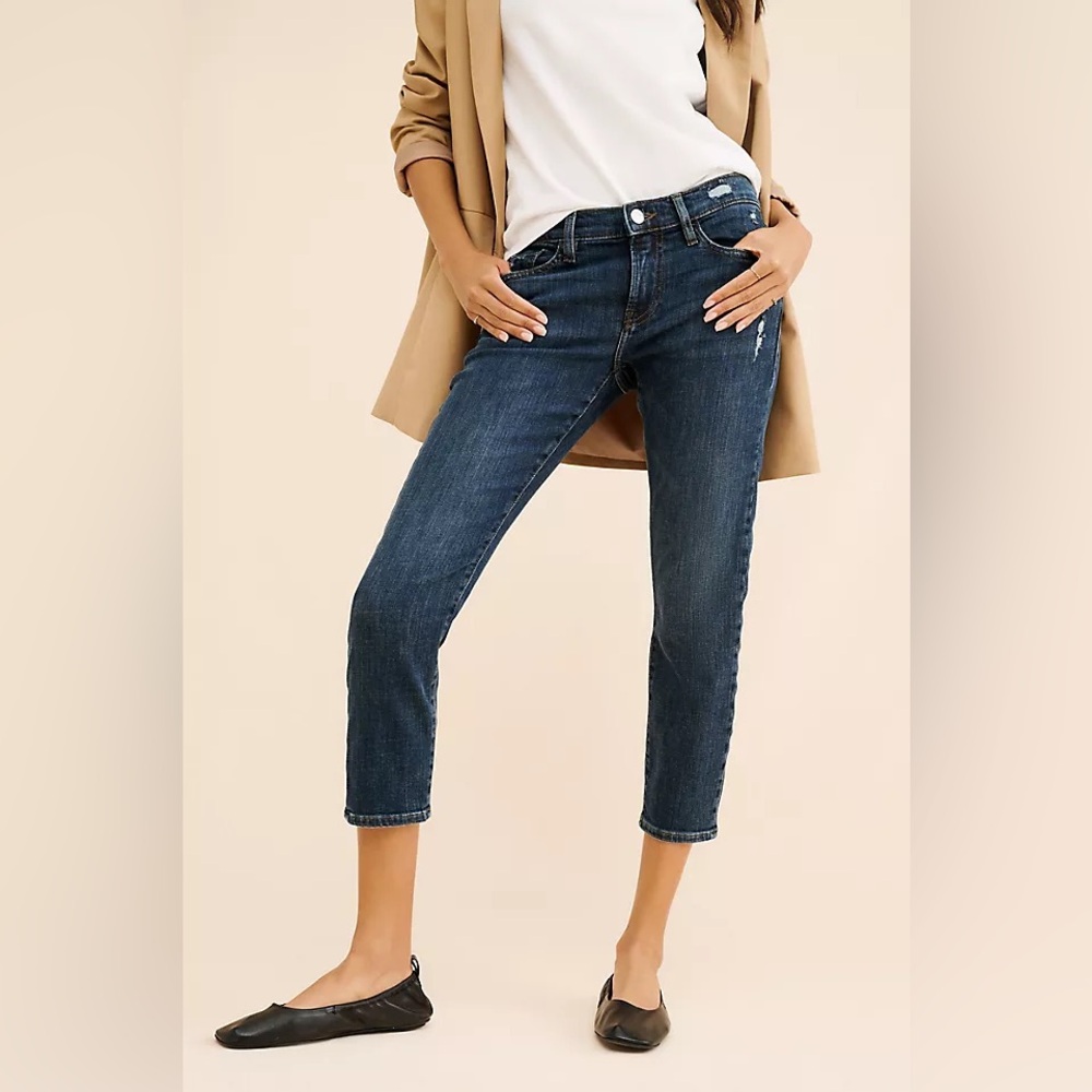 Frame Denim Blue Skinny Jeans with Premium Stretch
